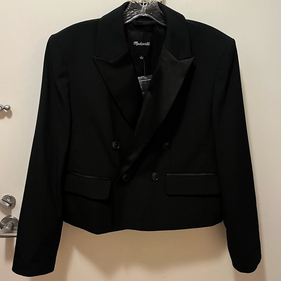 Madewell Cropped Tuxedo Blazer - Picture 2 of 6